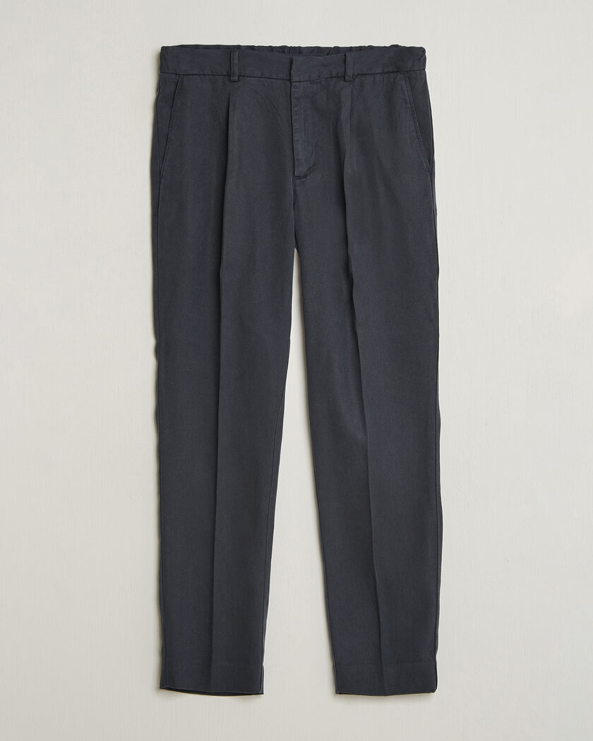 A Day's March Smart Lyocell Trousers Navy – Bleu