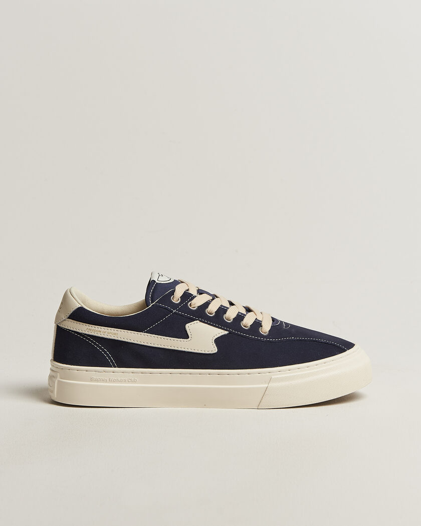 Stepney Workers Club Dellow S-Strike Cupsole Suede Sneaker Navy – Bleu