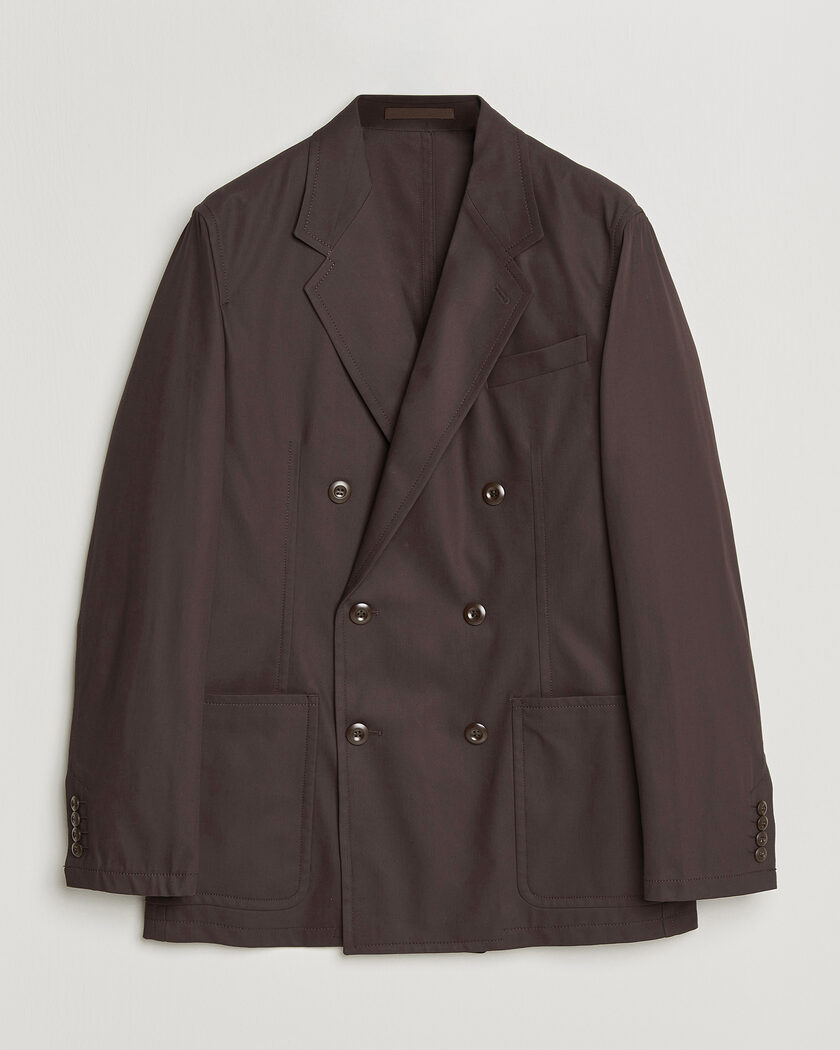 Filippa K Reese Cotton Double Breasted Blazer Dark Chocolate – Marron