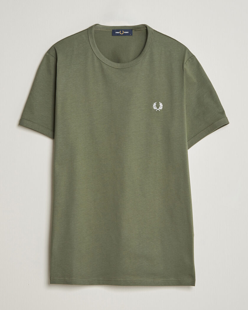 Fred Perry Ringer T-Shirt Laurel Wreath Green – Vert