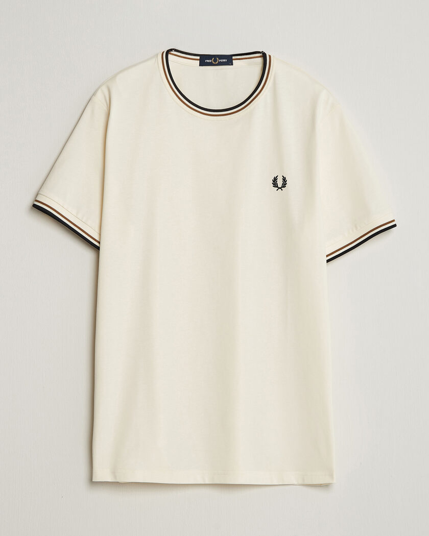 Fred Perry Twin Tipped T-Shirt Ecru – Blanc