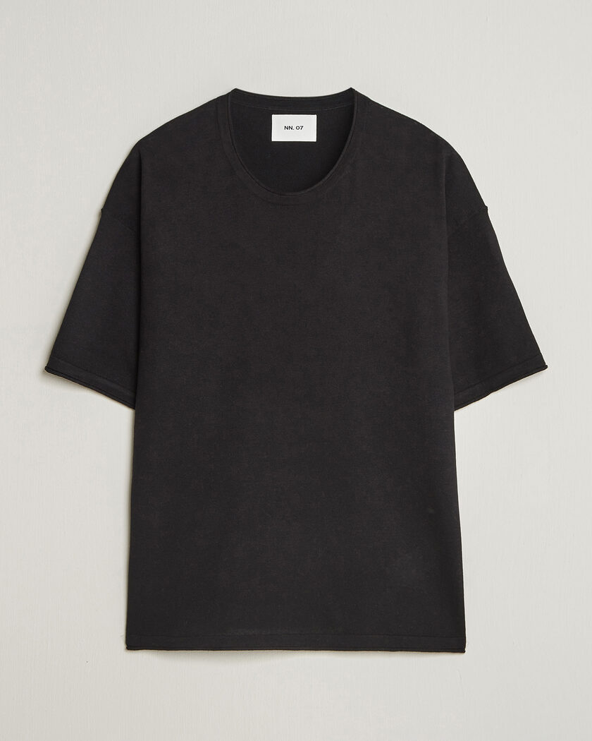 NN07 Ryan Cotton/Linen T-Shirt Black – Noir