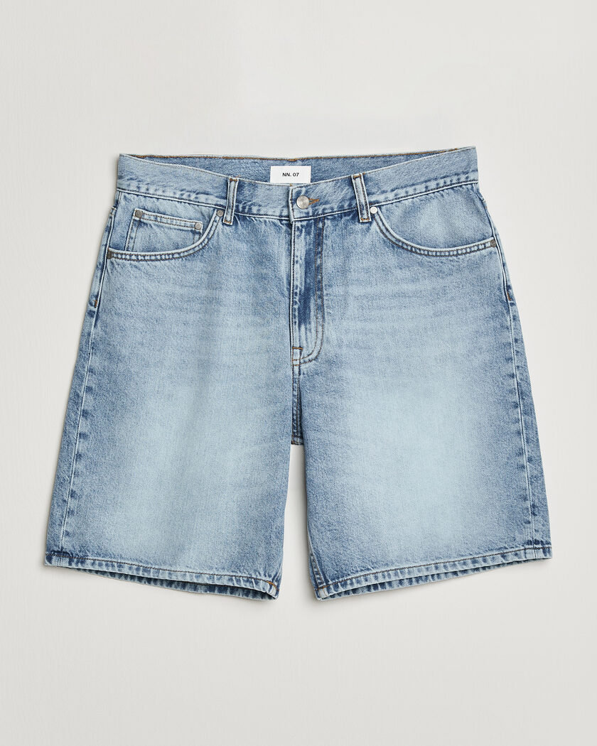 NN07 Otis Denim Shorts Light Blue Washed – Bleu