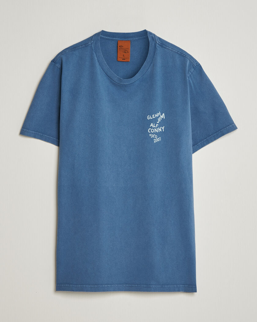 Nudie Jeans Roy OG Line-Up T-Shirt French Blue – Bleu