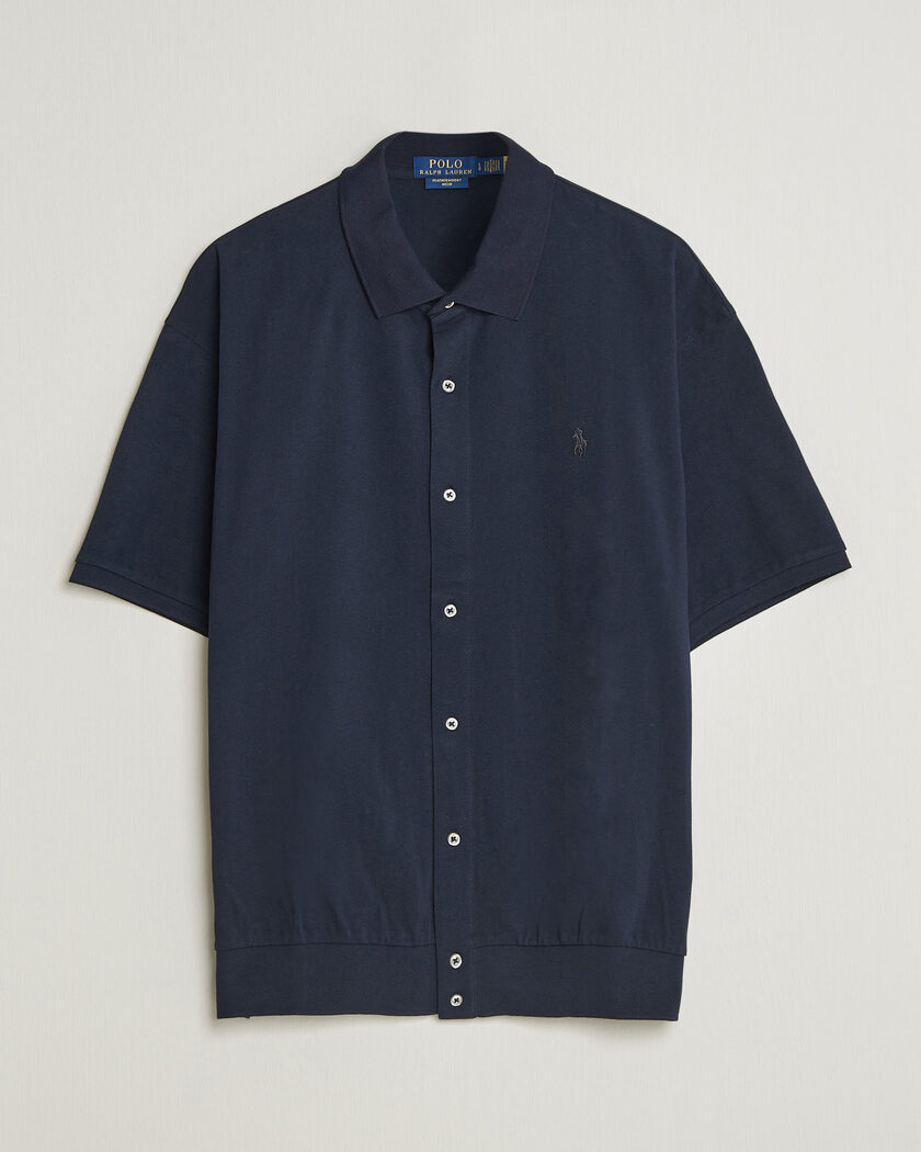 Polo Ralph Lauren Buttoned Polo Aviator Navy – Bleu