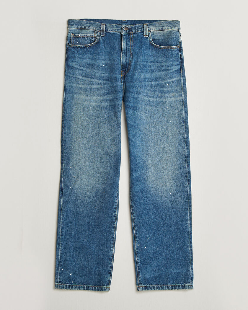 Carhartt WIP Landon Distressed Pant Blue – Bleu