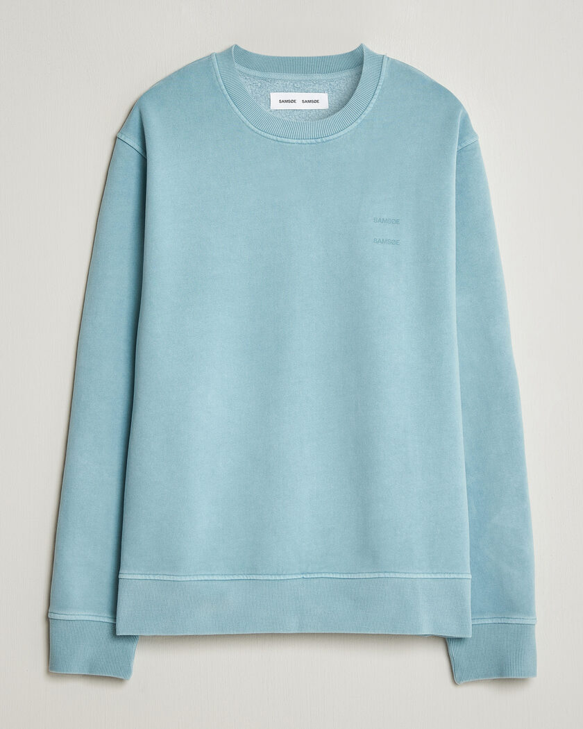 Samsøe Samsøe Joel Organic Washed Cotton Sweatshirt Tourmaline – Bleu