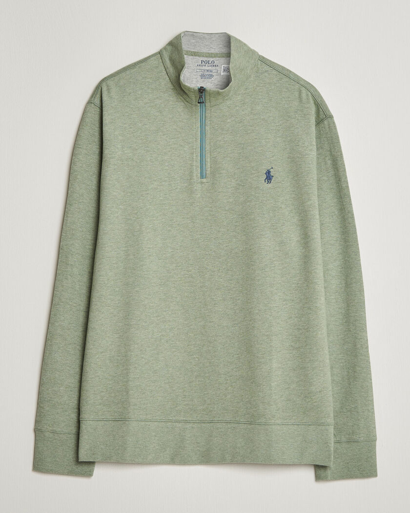 Polo Ralph Lauren Double Knit Half Zip Greenery Heather – Vert