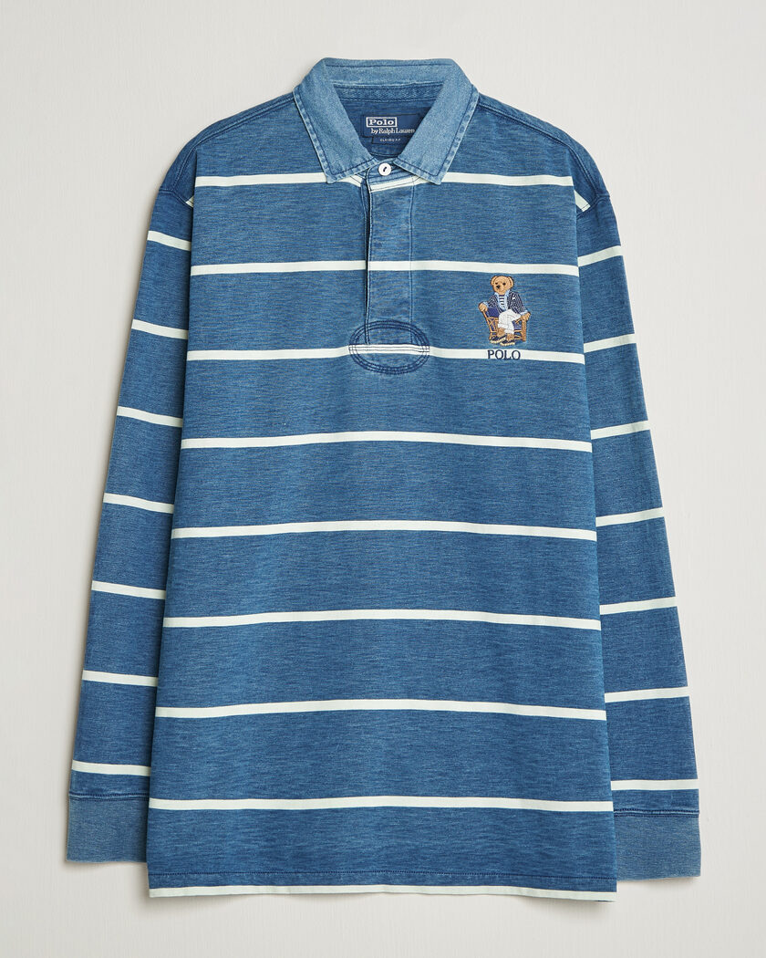 Polo Ralph Lauren Striped Indigo Rugby Newport Bear – Bleu