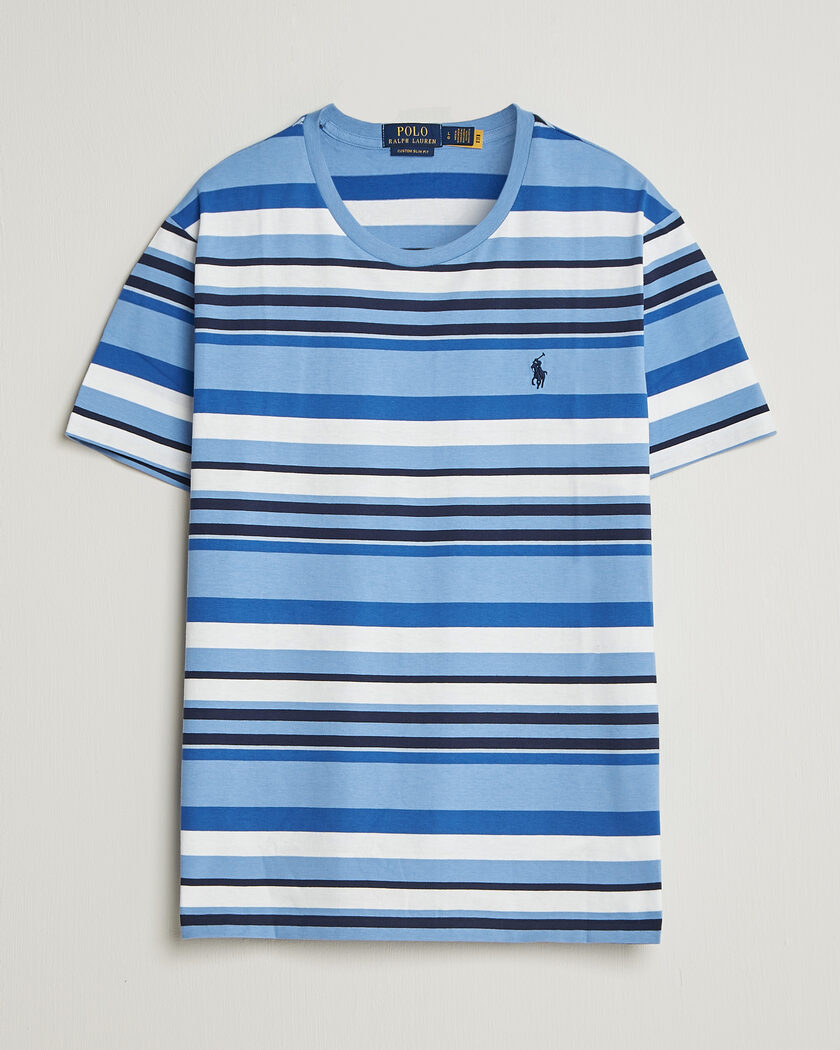  Polo Ralph Lauren Crew Neck Striped T-shirt Bristol Blue Multi – Multicolore
