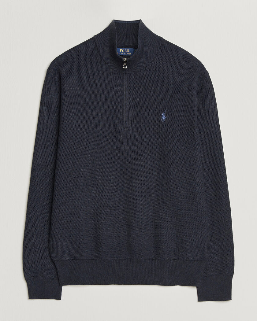 Polo Ralph Lauren Textured Half-Zip Navy Heather – Bleu