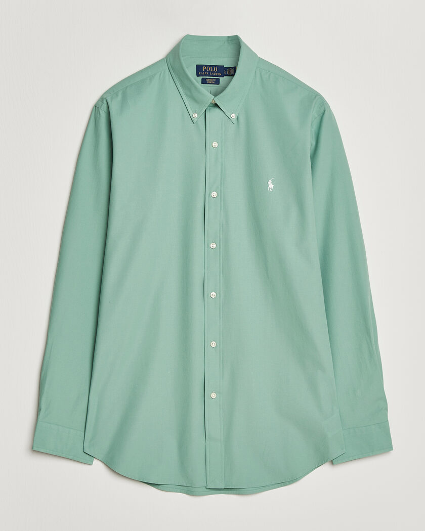 Polo Ralph Lauren Custom Fit Poplin Shirt Faded Mint – Vert