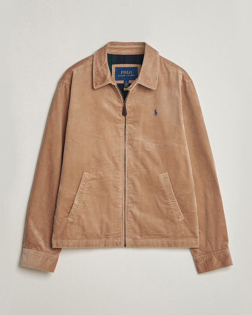 Polo Ralph Lauren Wale Corduroy Windbreaker Vintage Khaki – Marron
