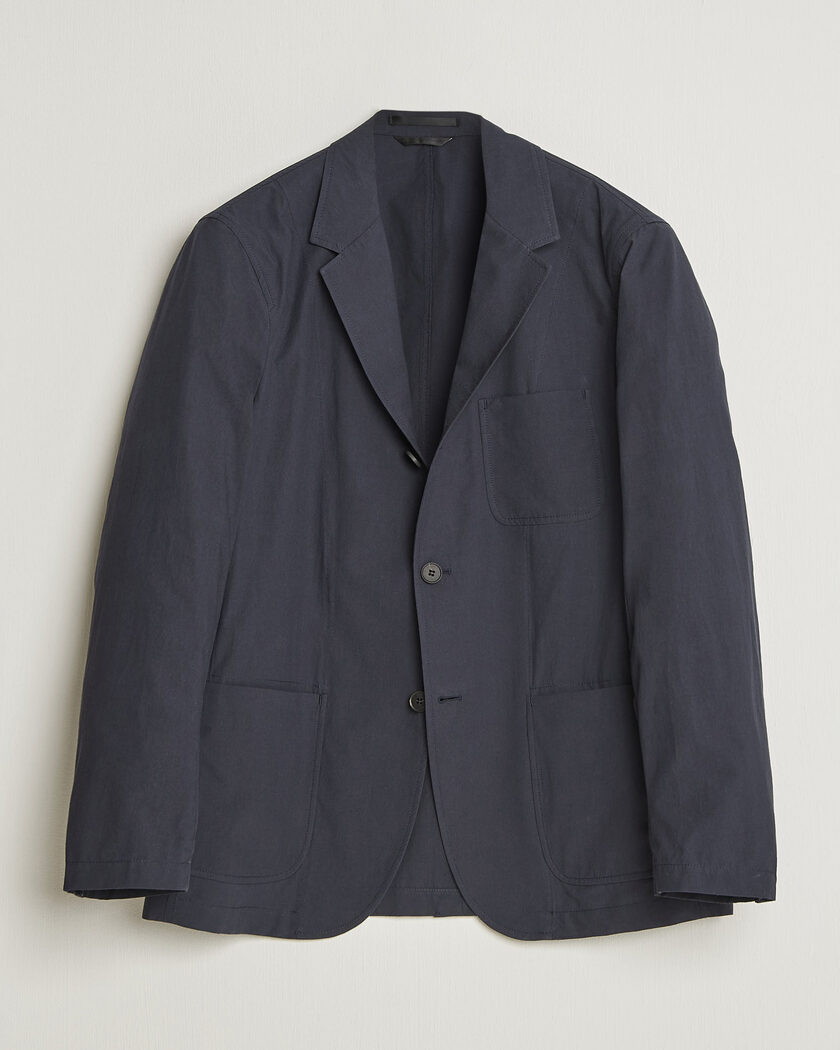 Sunspel Lightweight Poplin Jacket Blazer Navy – Bleu