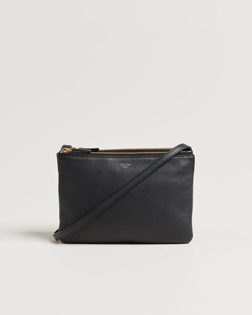 Celine Pre-Owned Trio Bag Small Leather Black – Noir
