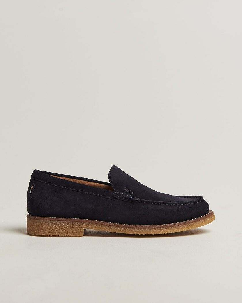 BOSS BLACK Kope Suede Moccasin Dark Blue – Bleu