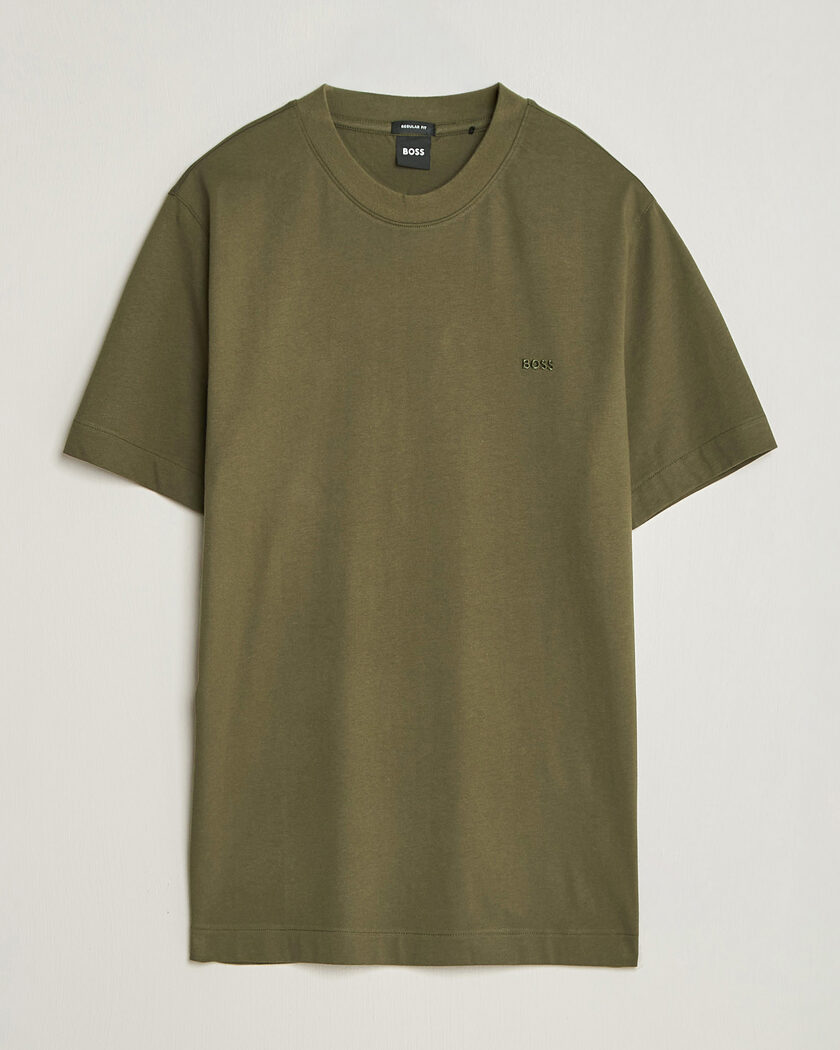 BOSS BLACK Thompson Crew Neck T-Shirt Open Green – Vert