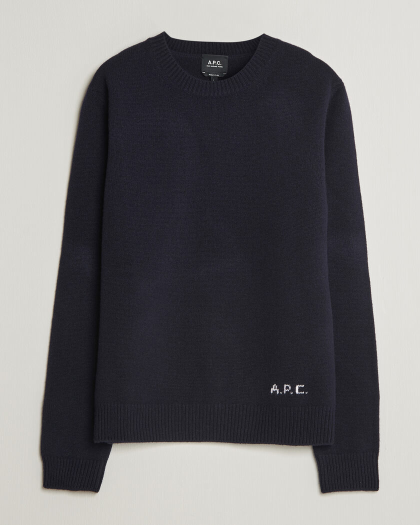 A.P.C. Edmond Wool Knitted Sweater Dark Navy – Bleu