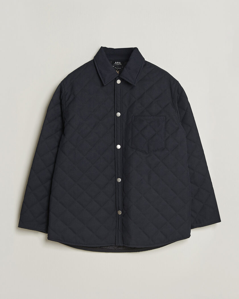 A.P.C. Georges Quilted Jacket Dark Navy – Bleu
