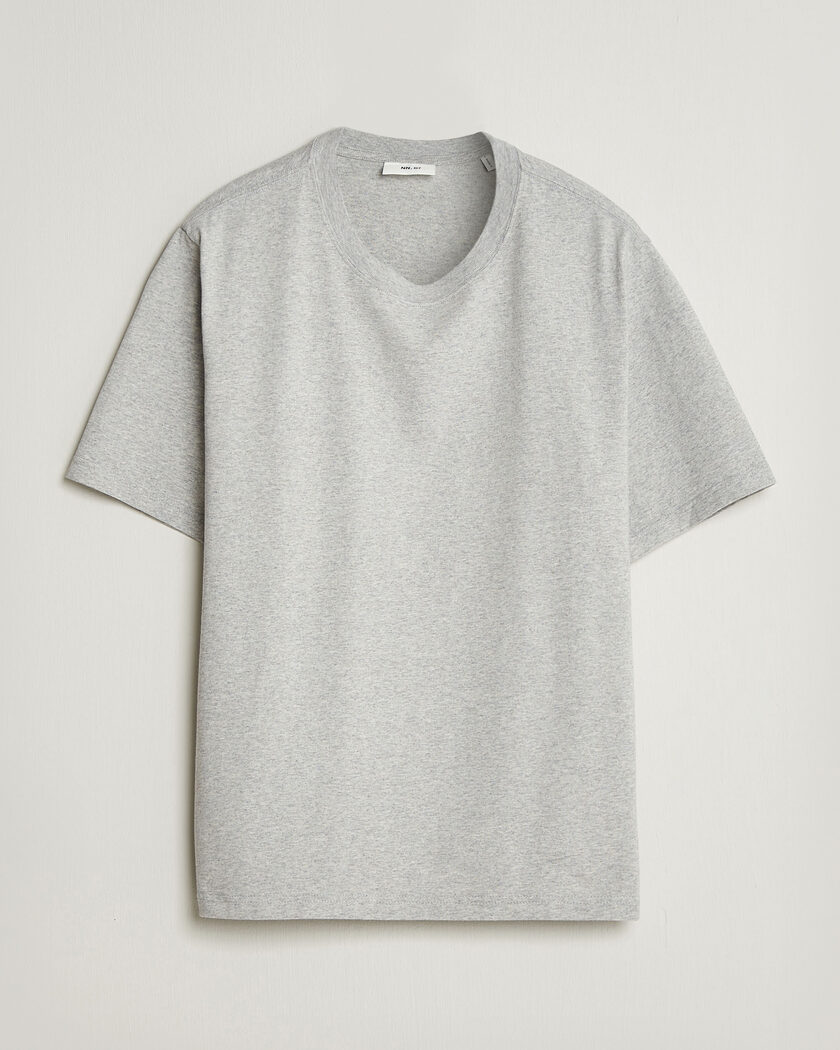 NN07 Jett Printed HQ T-Shirt Grey Melange – Gris