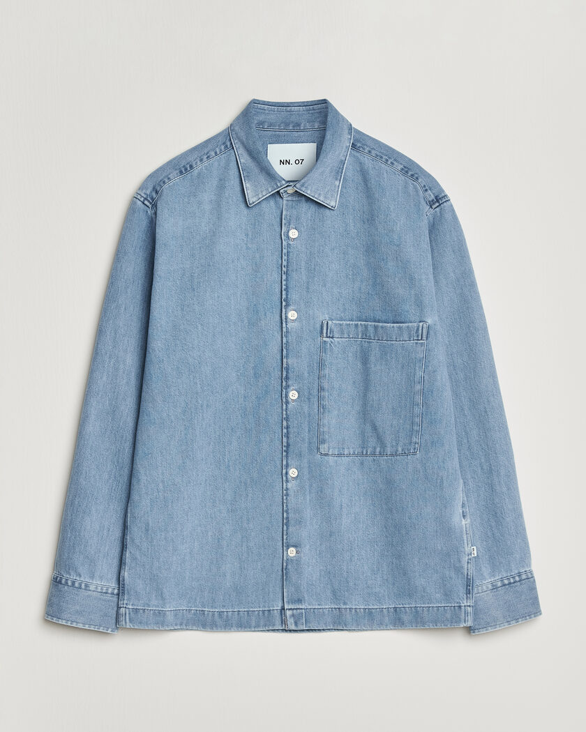 NN07 Freddy Denim Overshirt Light Blue – Bleu
