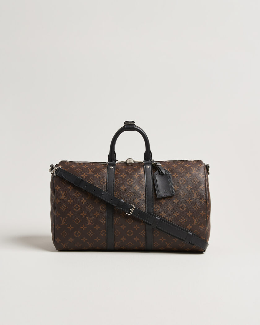Louis Vuitton Pre-Owned Keepall 45 Bandouliére Monogram Macassar – Marron