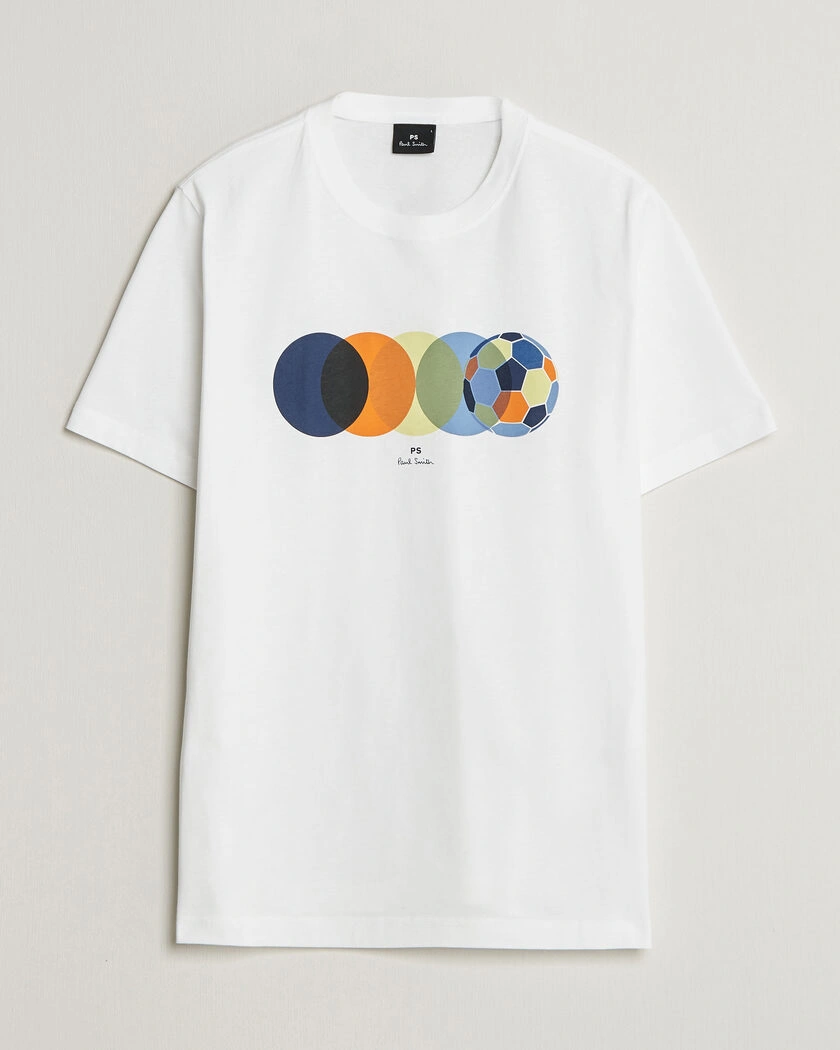 PS Paul Smith Footbal Crew Neck T-Shirt White – Blanc