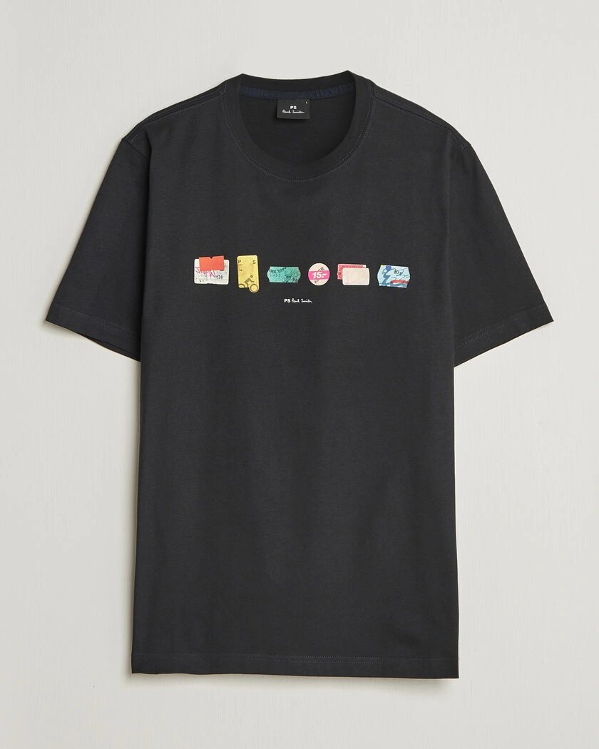 PS Paul Smith In A Row Crew Neck T-Shirt Black – Noir