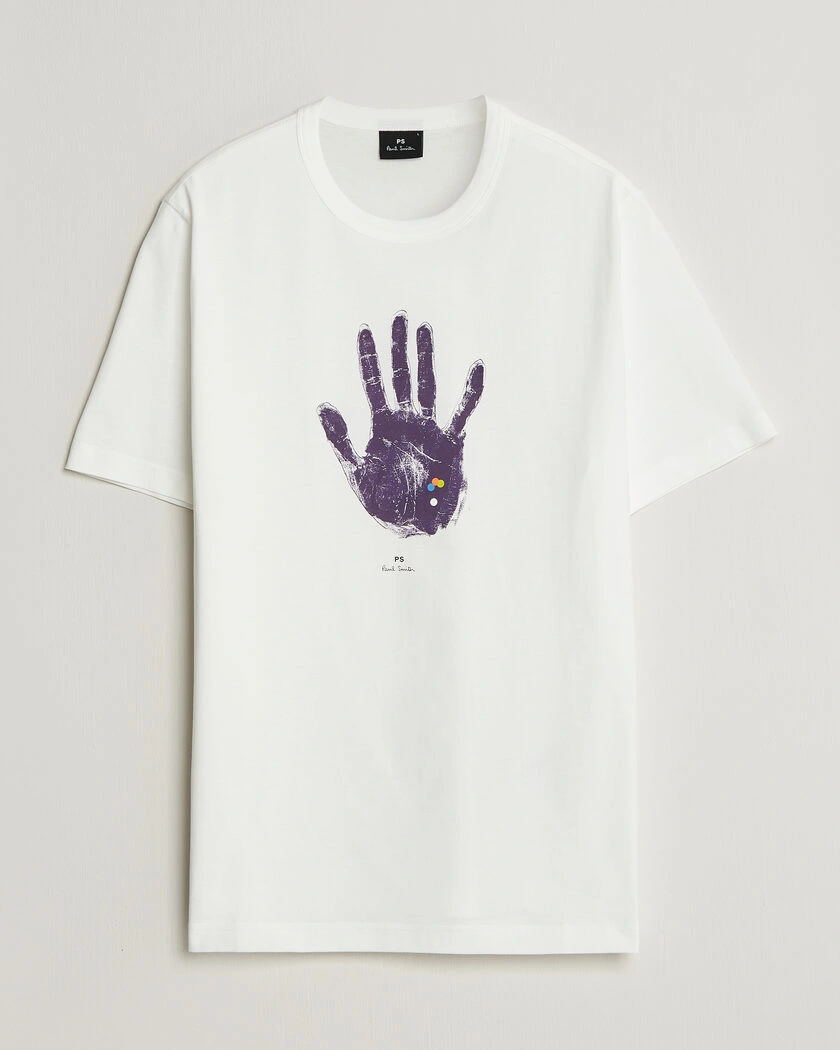 PS Paul Smith Hand Crew Neck T-Shirt White – Blanc