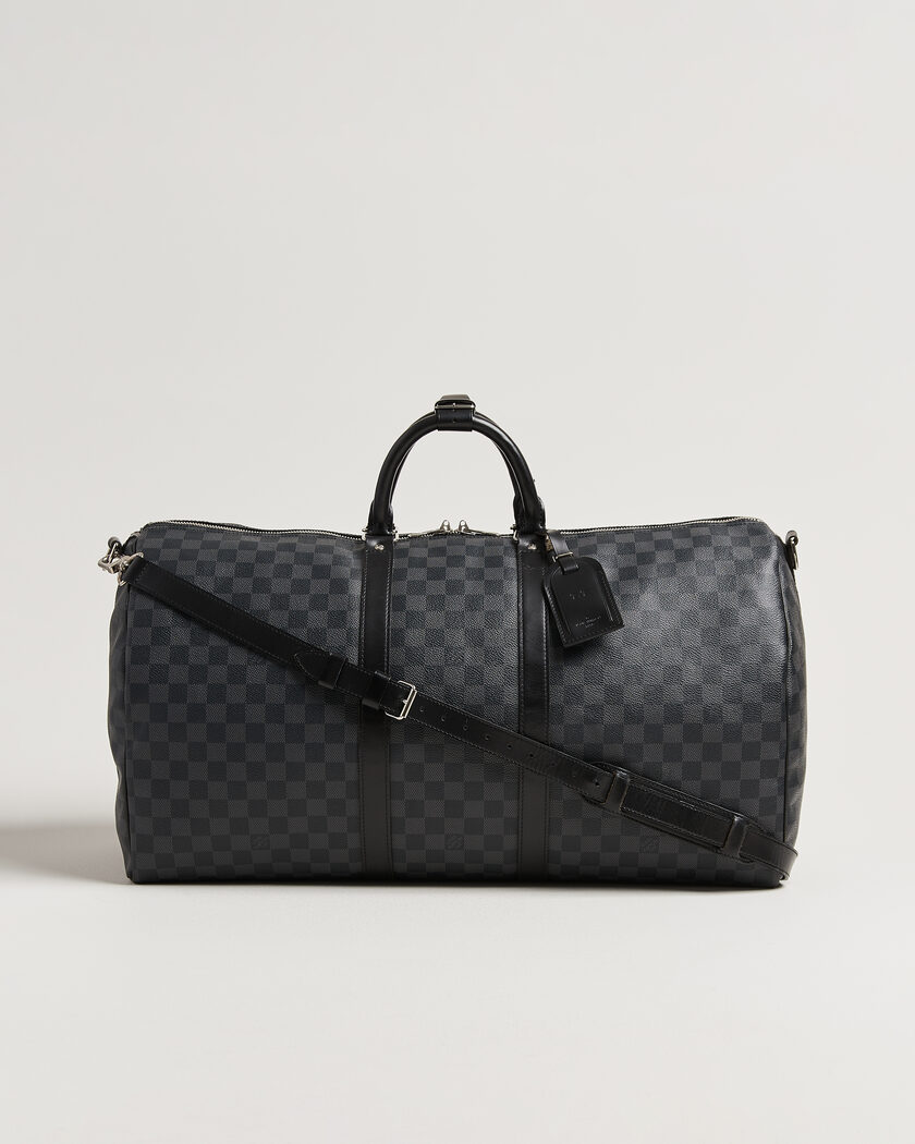 Louis Vuitton Pre-Owned Keepall 55 Bandouliére Damier Graphite – Gris