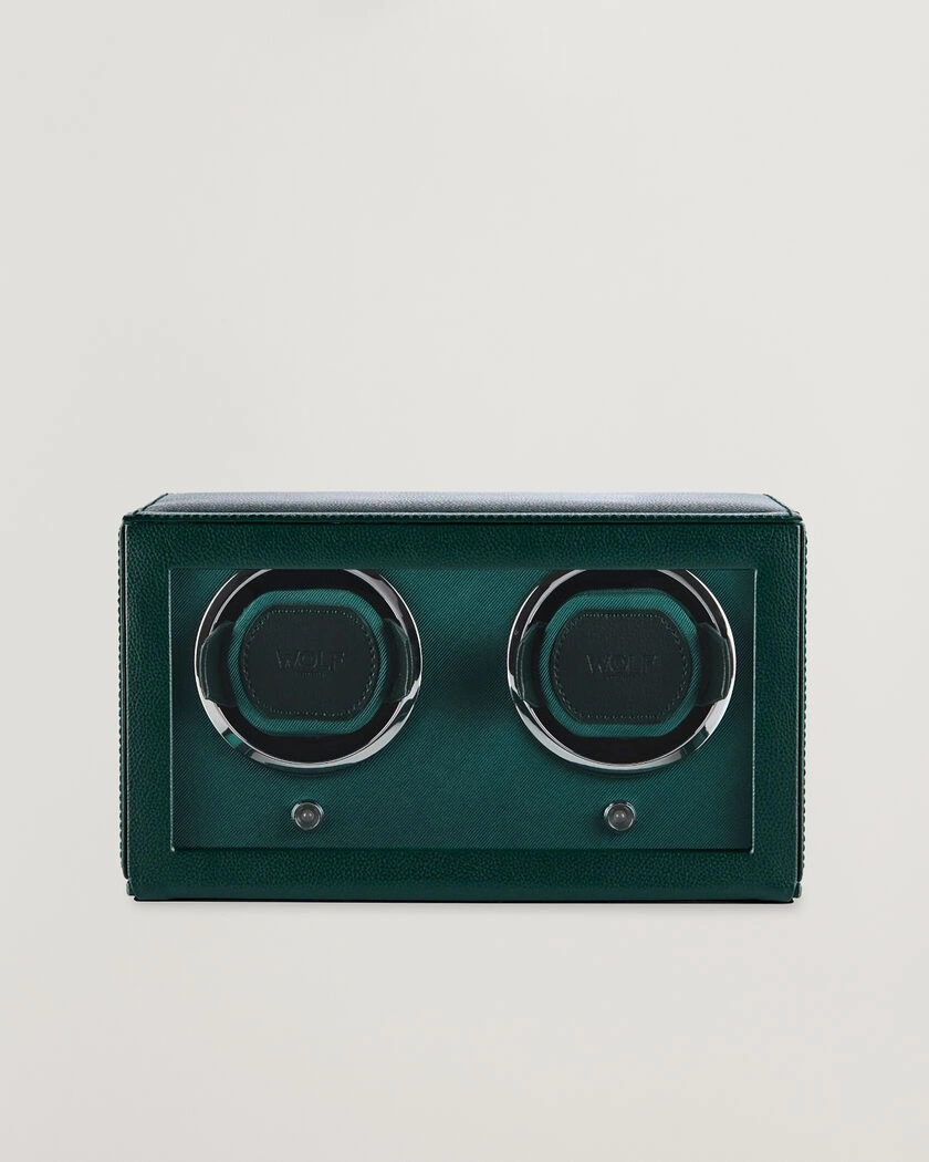 WOLF Cub Double Watch Winder With Cover Green – Vert