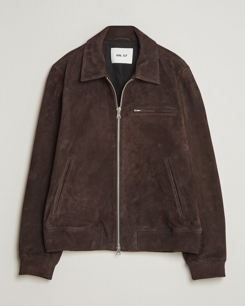 NN07 Owen Suede Jacket Dusky Port – Marron