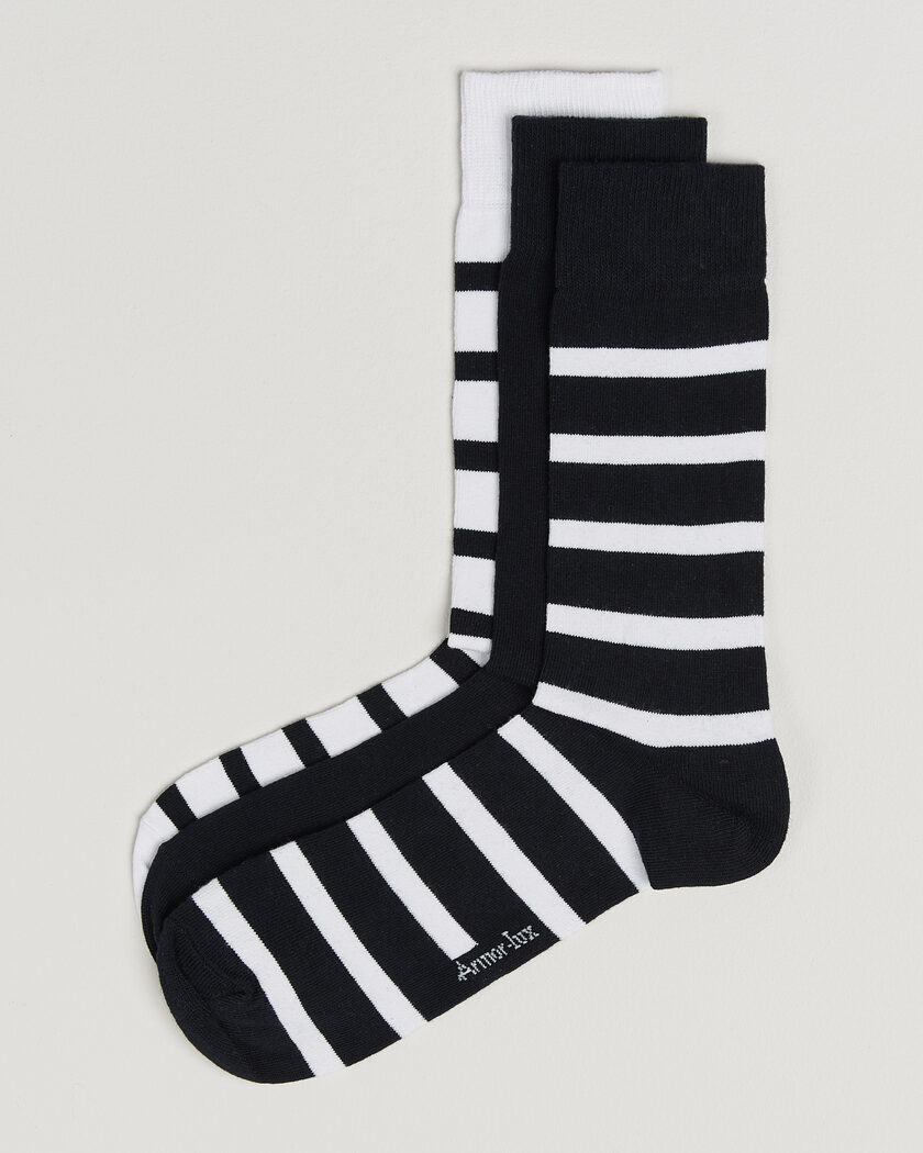 Armor-lux 3-Pack Loer Socks Rich Navy/White – Bleu