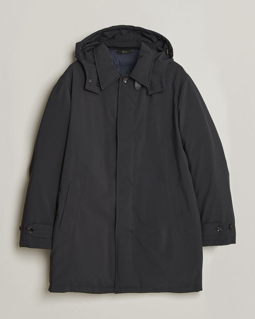 Brioni Performa Down Coat Navy – Bleu