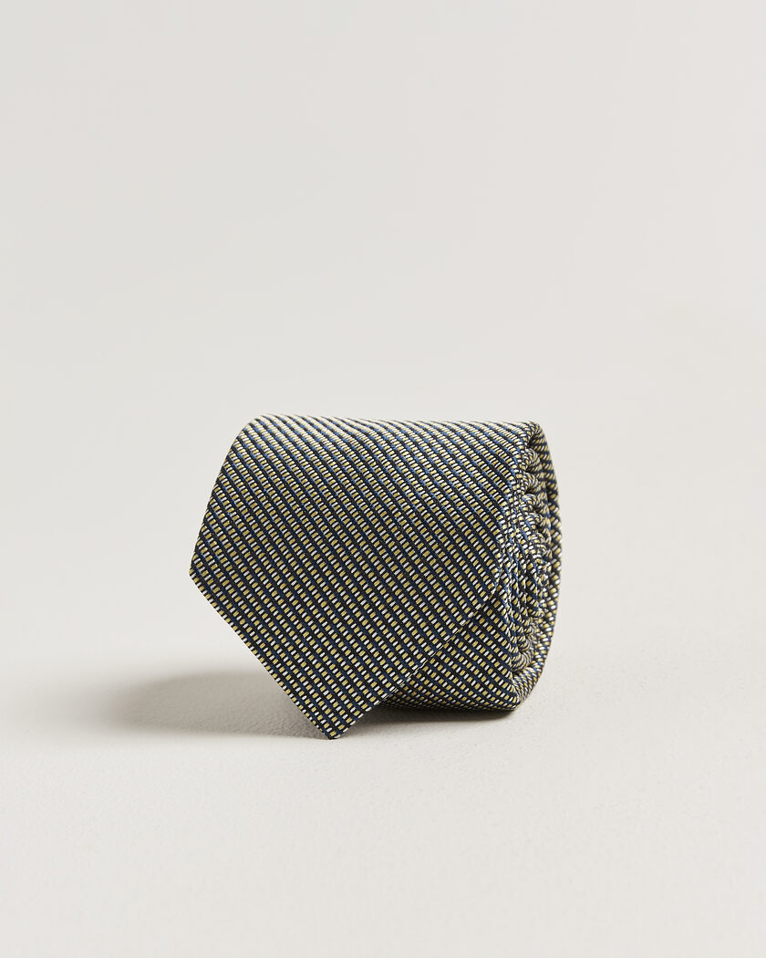 Brioni Jacquard Silk Tie Yellow – Jaune