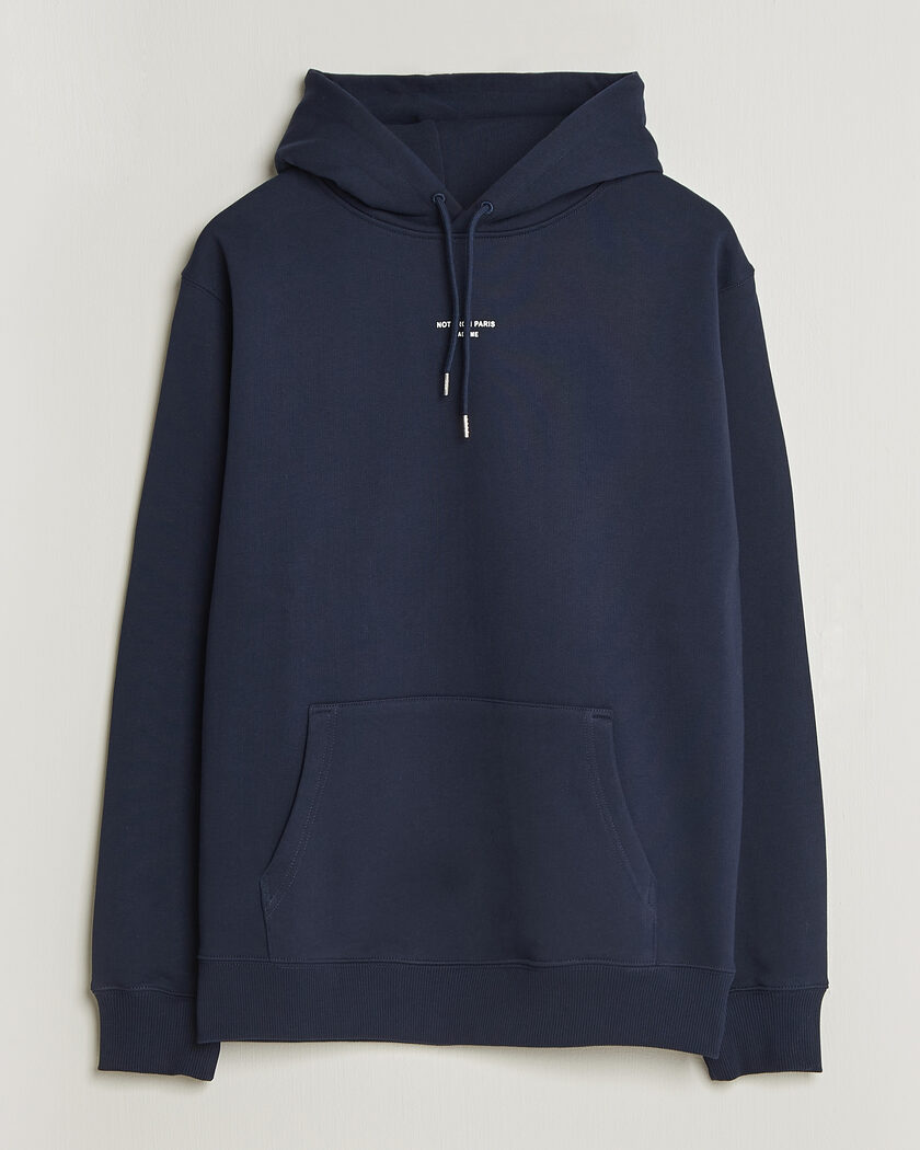 Drôle de Monsieur Classic Slogan Hoodie Navy – Bleu