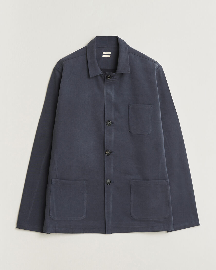 Massimo Alba Florida Brushed Cotton Jacket Navy – Bleu