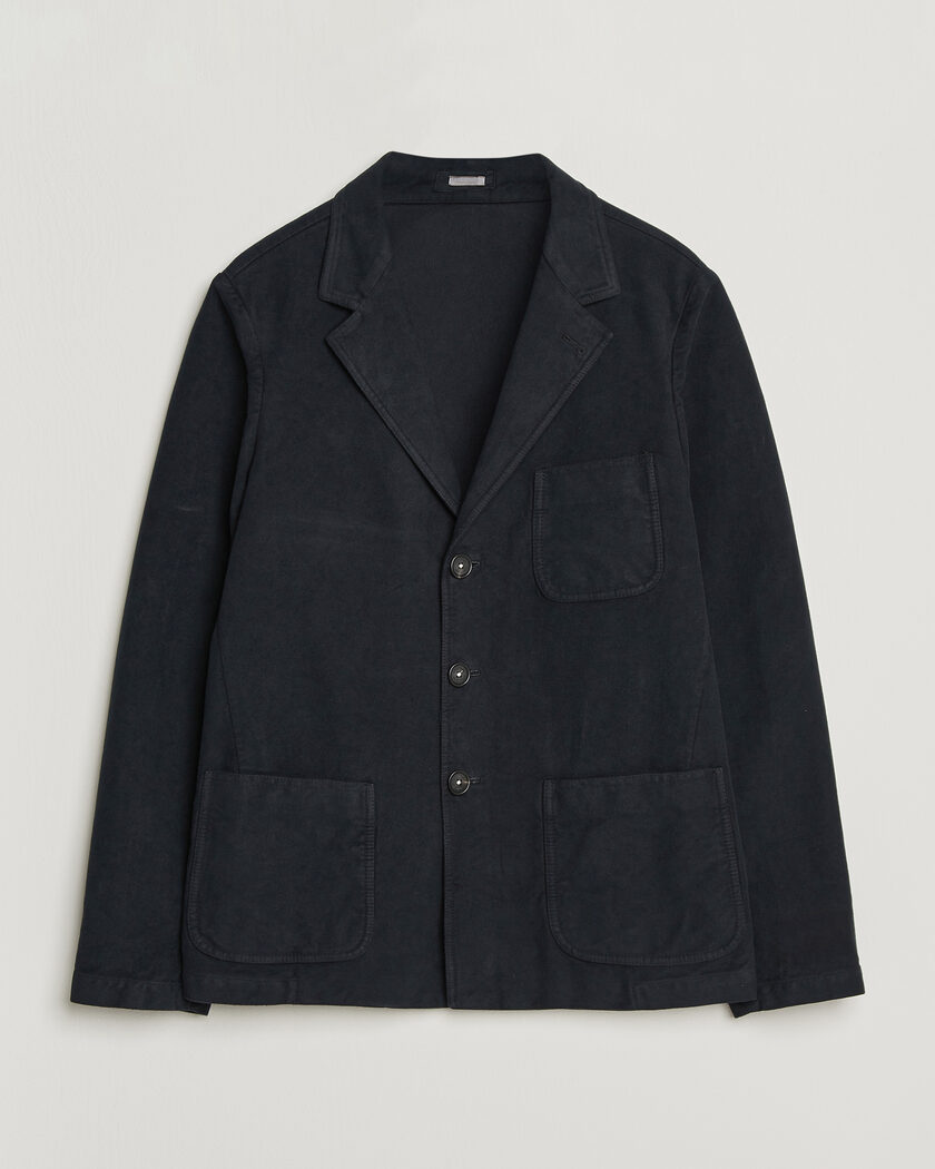 Massimo Alba Baglietto Moleskine Jacket Navy – Bleu