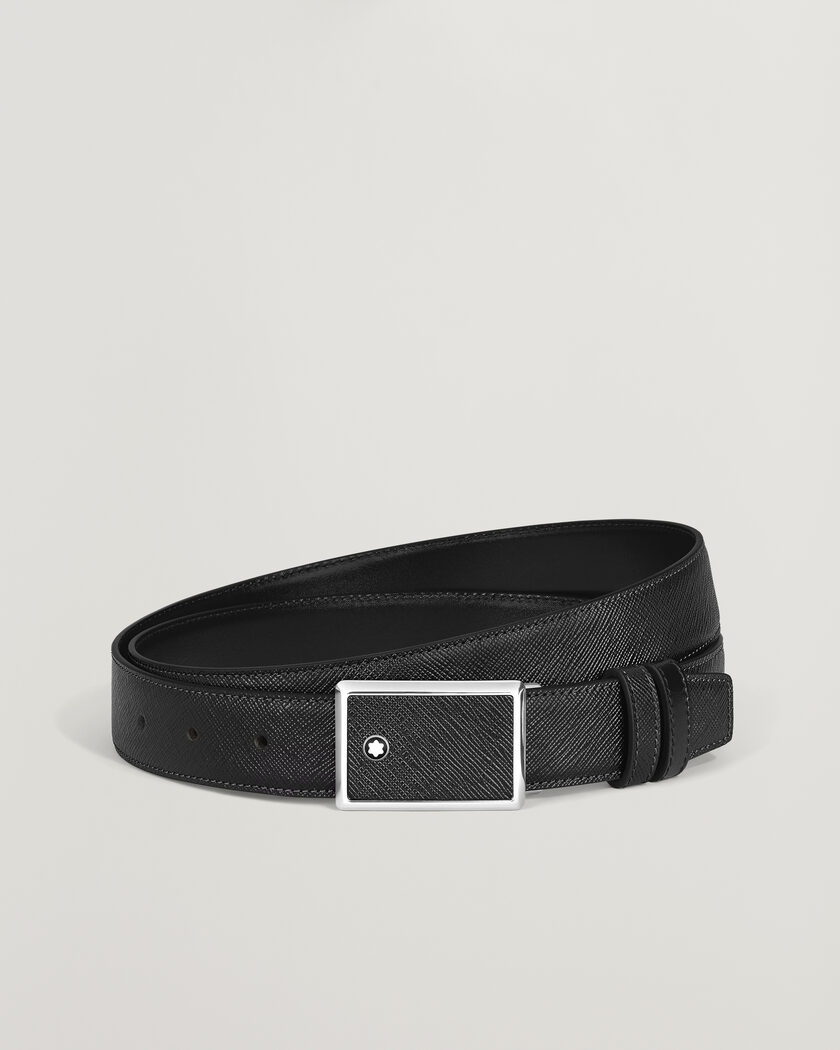 Montblanc Buckle 30mm Leather Belt Black – Noir