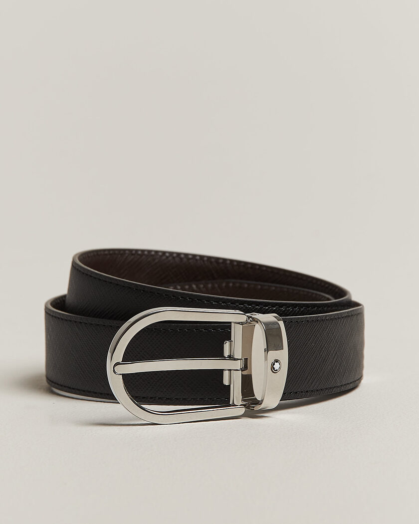 Montblanc Sartoial Horseshoe 30mm Reversible Belt Black/Brown – Marron