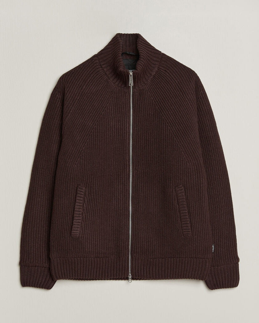 Carhartt WIP Bandley Padded Wool Mix Full Zip Palisander Brown – Marron