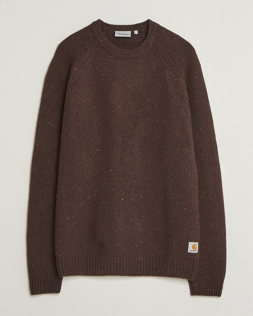 Carhartt WIP Anglistic Wool/Cotton Sweater Tobacco – Marron