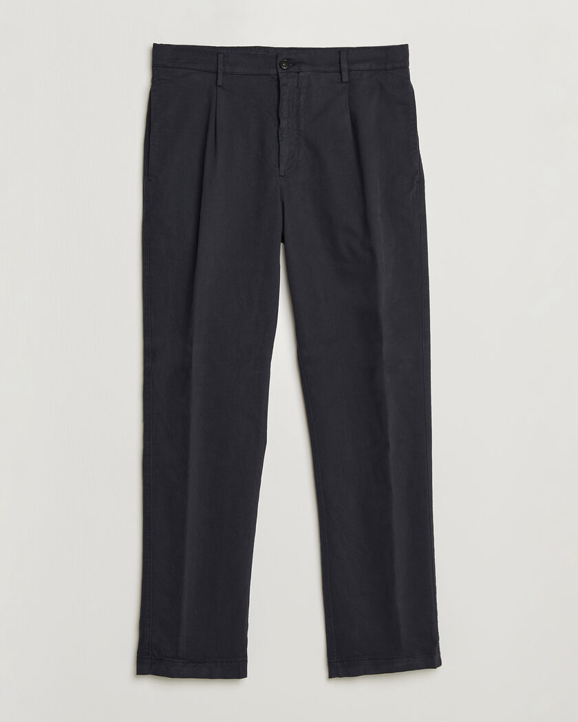 Canali Cotton/Cashmere Chinos Navy – Bleu