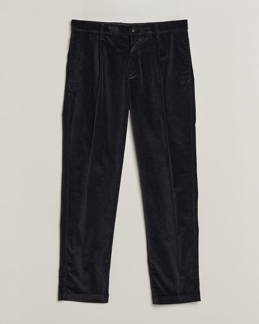 Canali Comfort Corduroy Pants Navy – Bleu