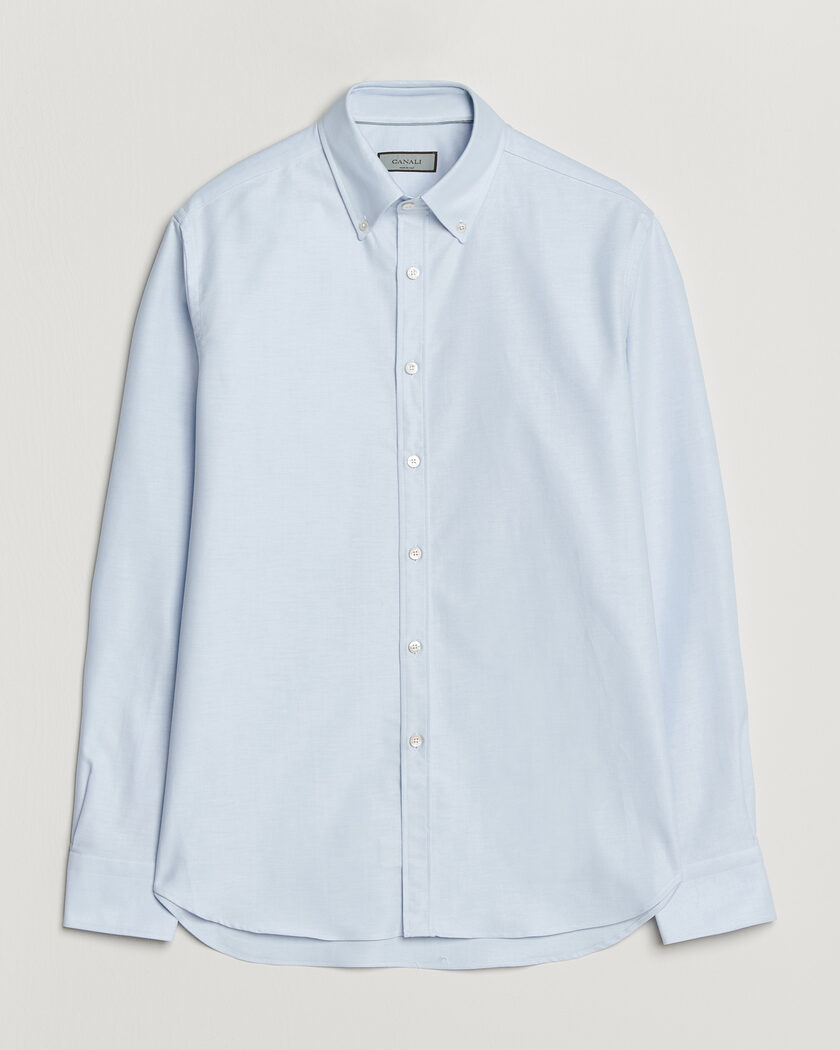 Canali Oxford Button Down Shirt Light Blue – Bleu