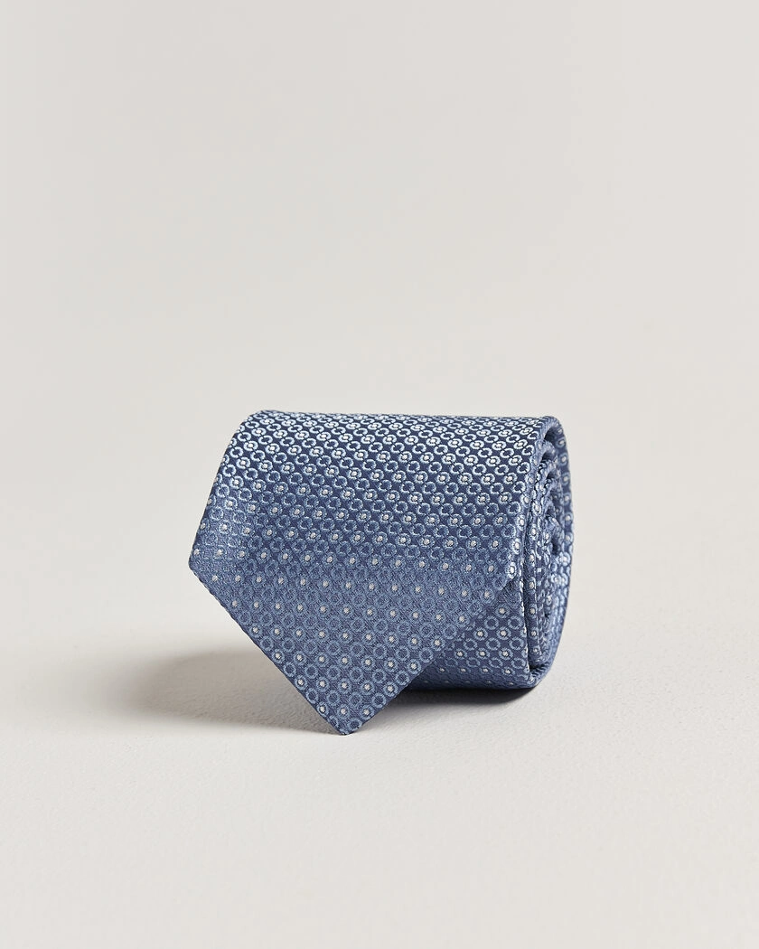 Canali Jacquard Silk Tie Sky Blue – Bleu