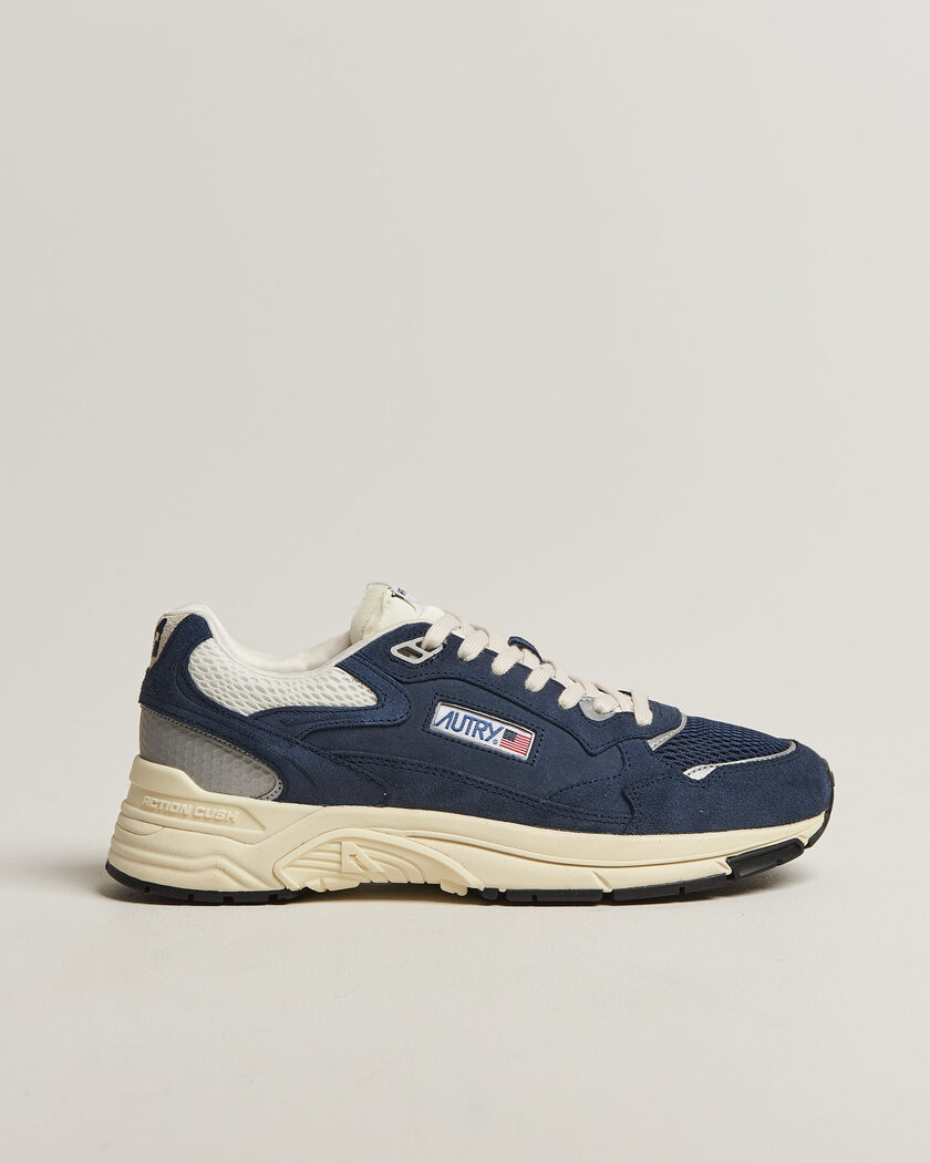 Autry Hyperway Low Suede Running Sneaker Navy – Bleu