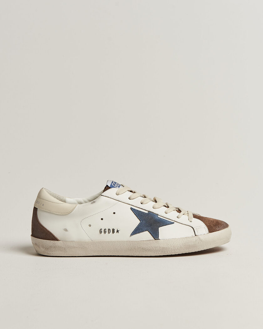 Golden Goose Super-Star Sneakers White/Denim – Blanc