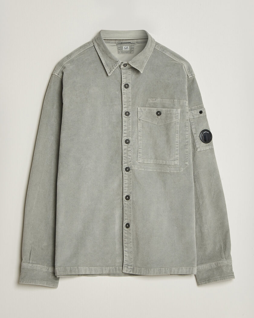 C.P. Company Corduroy Lens Overshirt Light Grey – Gris