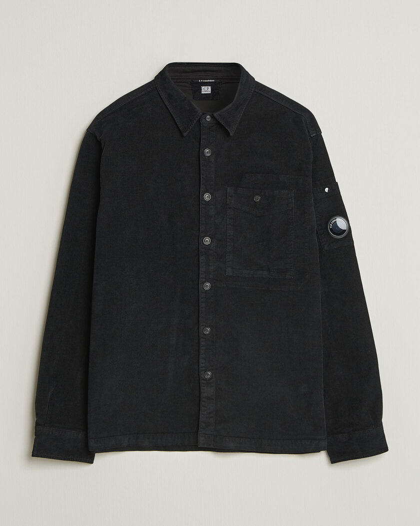 C.P. Company Corduroy Lens Overshirt Black – Noir